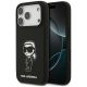 Karl Lagerfeld Silikonhülle mit Karl-Skizze und Logo (MagSafe) für iPhone 17 Pro – Schwarz
