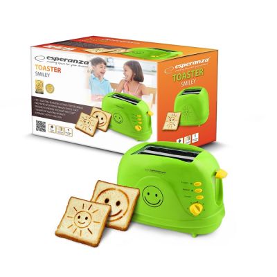 5. Esperanza SMILEY EKT003 Toaster (750W; grün)