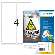 HERMA 9539 Selbstklebeetiketten Rechteckig Weiß 160 Stück.