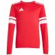 2. adidas Squadra 25 Langarmtrikot für Kinder Rot und Weiß JJ0041
