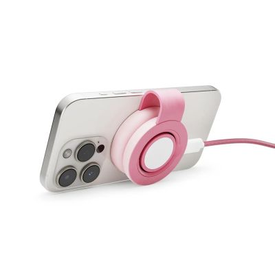 14. Twelve South ButterFly SE - Qi2 kabelloses Ladegerät für zwei Geräte, kompatibel mit MagSafe, USB-C-Kabel im Lieferumfang enthalten (rosa)