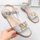 4. Bequeme Sandalen mit Zirkonen S.Barski W OLI261B silber
