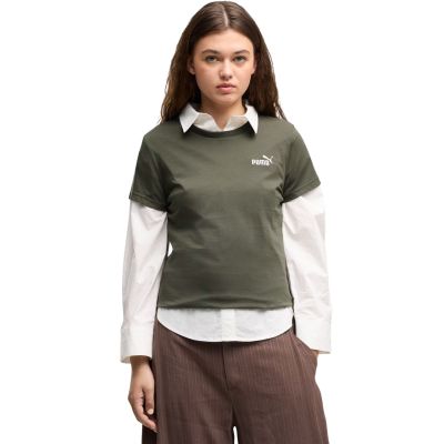 Damen-T-Shirt Puma ESS Small No.1 Logo Tee(s) khaki 682373 69