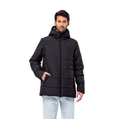 3. Herren Übergangsjacke Jack Wolfskin DEUTZER LONG JKT M schwarz atmungsaktives Material schwarz (1207451_6000)