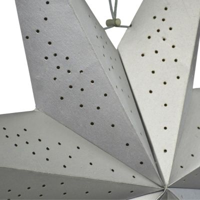 15. Dekorativer hängender Papierstern 75 cm Silber