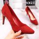 Sergio Leone W SK379K rote Wildleder-Pumps