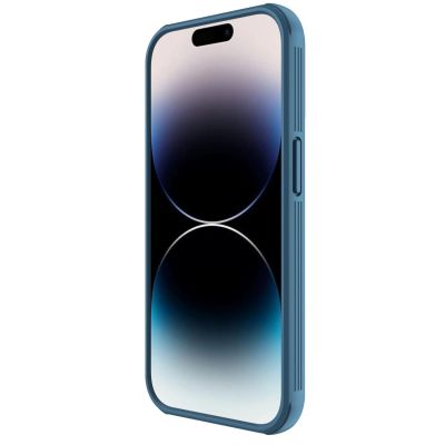 2. Nillkin CamShield Pro Hülle iPhone 14 Pro Gepanzerte Abdeckung Kameraschutz Blau