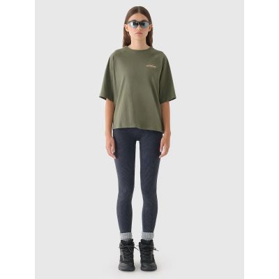 10. Oversize-T-Shirt für Damen mit Print, Größe 4F 4FRAW24TTSHF2583-43S