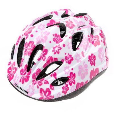 Meteor Junior Fahrradhelm mit Blumen