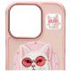 7. Nimmy Glasses Cool Cat MagSafe Case für iPhone 16 Pro - Pink