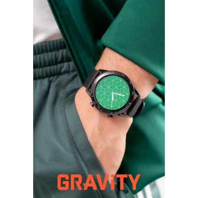 2. Smartwatch Gravity Black 2 Armbänder GT10-3