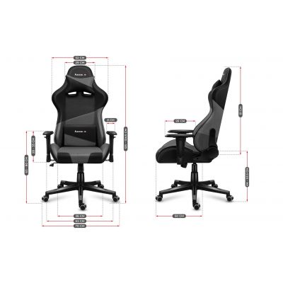 5. Huzaro Force 6.2 Gaming-Stuhl aus grauem Netzgewebe