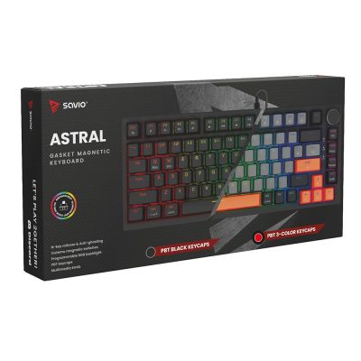 18. SAVIO MAGNETISCHE TASTATUR ASTRAL SCHWARZ OUTEMU WEISS JADE RGB 3 TASTENKAPPEN FARBEN