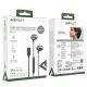 7. Acefast L1 In-Ear-Kopfhörer mit Lightning-Anschluss, Mikrofon und Fernbedienung 1,2 m – Schwarz