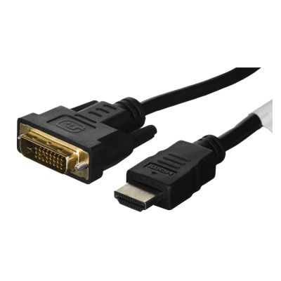 Lanberg CA-HDDV-20CU-0018-BK Kabel (HDMI M - DVI-D (24+1) M; 1,8 m; schwarz)