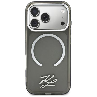 3. Karl Lagerfeld IML KL Script Logo MagSafe Hülle für iPhone 17 Pro - Schwarz