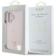 8. Guess Grained Hot Stamp Peony Triangle Logo MagSafe iPhone 16 Hülle - Rosa