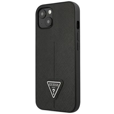 2. Guess GUHCP14MPSATLK iPhone 14 Plus 6,7 "schwarz / schwarzes Hardcase SaffianoTriangle Logo