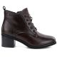 2. Damen-Ankle-Boots aus Leder mit Schnürung, Schokoladenbraun, Vinceza EN27-133107