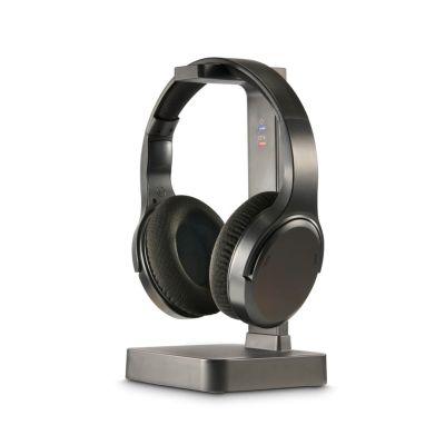 2. Hama 00221848 Kabelgebundener und kabelloser Bluetooth-Kopfhörer/Headset für TV, Schwarz