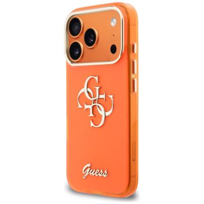 2. Guess IML 4G Script Metallhülle für iPhone 17 Pro – Orange