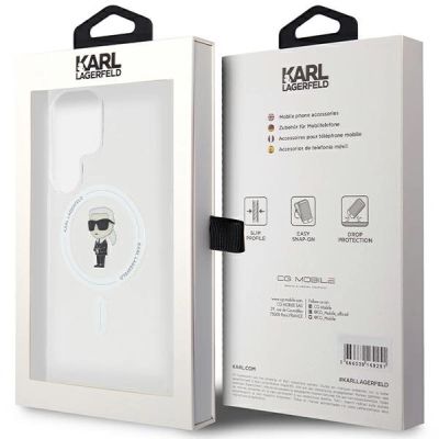 8. Karl Lagerfeld IML Ikonik MagSafe Hülle für Samsung Galaxy S24 Ultra – transparent