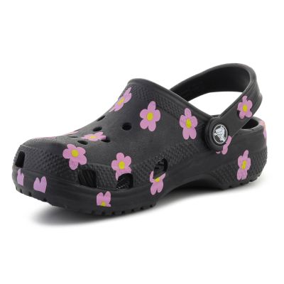 3. CROCS CLASSIC FLOWER CLOG K SCHWARZ 212670-001