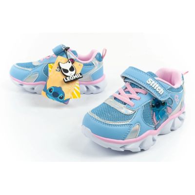 8. Leomil Kinder-Sportschuhe, Sneaker, Stitch Light mit Klettverschluss, blaue LED-Beleuchtung