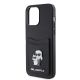 6. Karl Lagerfeld KLHCP15XSAPKCNPK iPhone 15 Pro Max 6,7" schwarz/schwarzes Hardcase Saffiano Cardslot KC Metal Pin