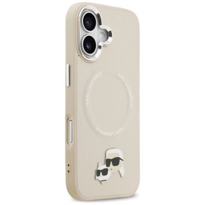 4. Karl Lagerfeld Karl & Choupette Pins MagSafe Case für iPhone 17 - Beige