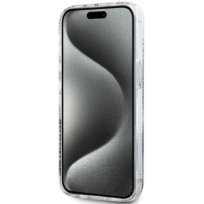 5. Karl Lagerfeld IML Choupette Head & Monogram Hülle für iPhone 15 / 14 / 13 – transparent