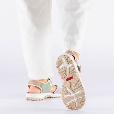 6. Bequeme Damen-Sportsandalen mit Klettverschluss, farbenfroh, Rieker 68866-94