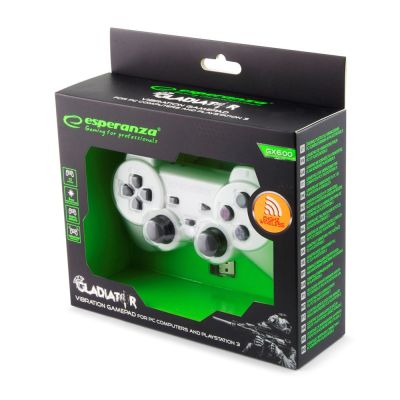 9. Esperanza GLADIATOR EGG108W Wireless Gamepad (PC, PS3; weiß)