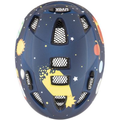 9. Uvex Kid 2 CC Dunkelblauer Raketen-Kinderfahrradhelm, Größe M 46–52 cm