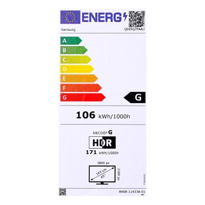 18. Samsung QE65Q7FAAUXXH QLED 65'' 4K Ultra HD Tizen Q-Symphony DVB-T2 Schwarzer Fernseher (Modell 2025)
