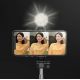 20. Selfie-Stick WH1YXS Teleskopstativ 1 m mit runder Lampe und Telefonhalter – Schwarz