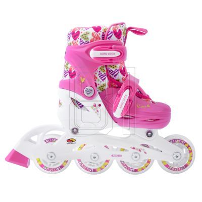 13. Rollschuhe-Rollschuhe-Skates verstellbar Smj Sport Combo Hearts 3in1 Led Jr HS-TNK-000011510