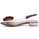 4. Damen-Transparentsandalen mit Verzierung, bordeauxrot D&A MR62-9072