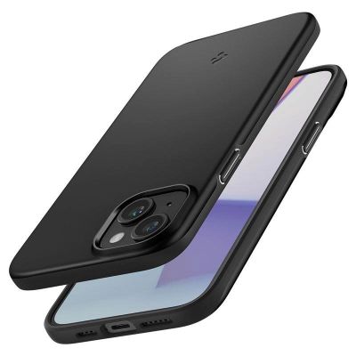 14. Spigen Thin Fit Hülle für iPhone 15 – Schwarz
