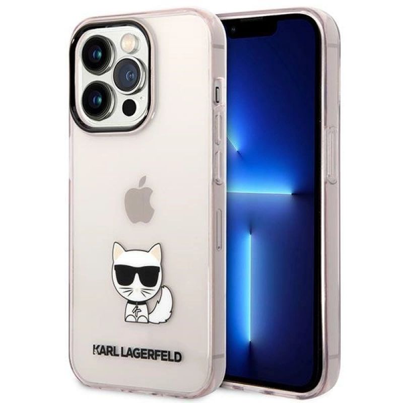 Karl Lagerfeld Choupette Schutzhülle für iPhone 14 Pro Max – Pink
