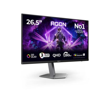 14. AOC AGON PRO AG276QZD2 26,7" 2560 x 1440 px Quad HD QD-OLED Grauer Computermonitor