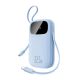2. Baseus EnerFill FC31 20000mAh 22,5W Powerbank mit Digitalanzeige und 2 integrierten Kabeln – Blau