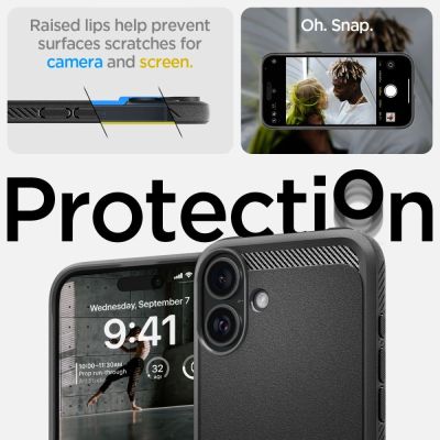 11. Spigen Rugged Armor MagSafe Hülle für iPhone 16 – Schwarz