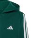 3. adidas Essentials Sweatshirt mit durchgehendem Reißverschluss für Kinder, Grün KT3373