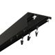 DOPPELTE ALUMINIUM-DECKENSCHIENE MIT BLENDE, BREITER ABSTAND ZWISCHEN DEN LAUFEN 102 MM, GLEITER MIT FALTENHAKEN, 300 CM, SCHWARZ, KOWALSKI