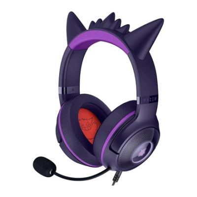 5. Razer Kraken Kitty V2 Kabelgebundenes Over-Ear-Headset mit Mikrofon und Geräuschunterdrückung, Gengar Edition