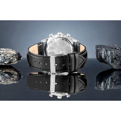 6. Giewont Herrenuhr Chronograph Saphir Schwarz und Blau GW5630-A3