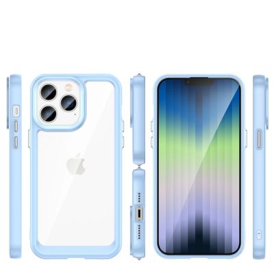 2. Outer Space Case iPhone 14 Pro Max Hartschale mit Gelrahmen blau