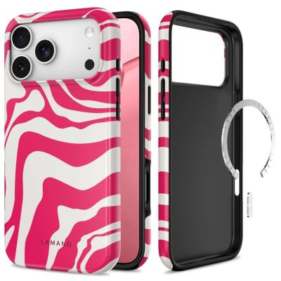 Tech-Protect Lamano MagSafe Hülle für iPhone 18 Pro Max / 17 Pro Max – Weiß und Rosa