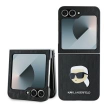 Karl Lagerfeld Saffiano Monogram Hülle für Samsung Galaxy Z Flip 6 – Schwarz